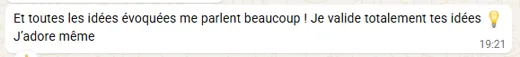 Message du Bretagne : toutes les idées évoquées me parlent beaucoup, je valide totalement